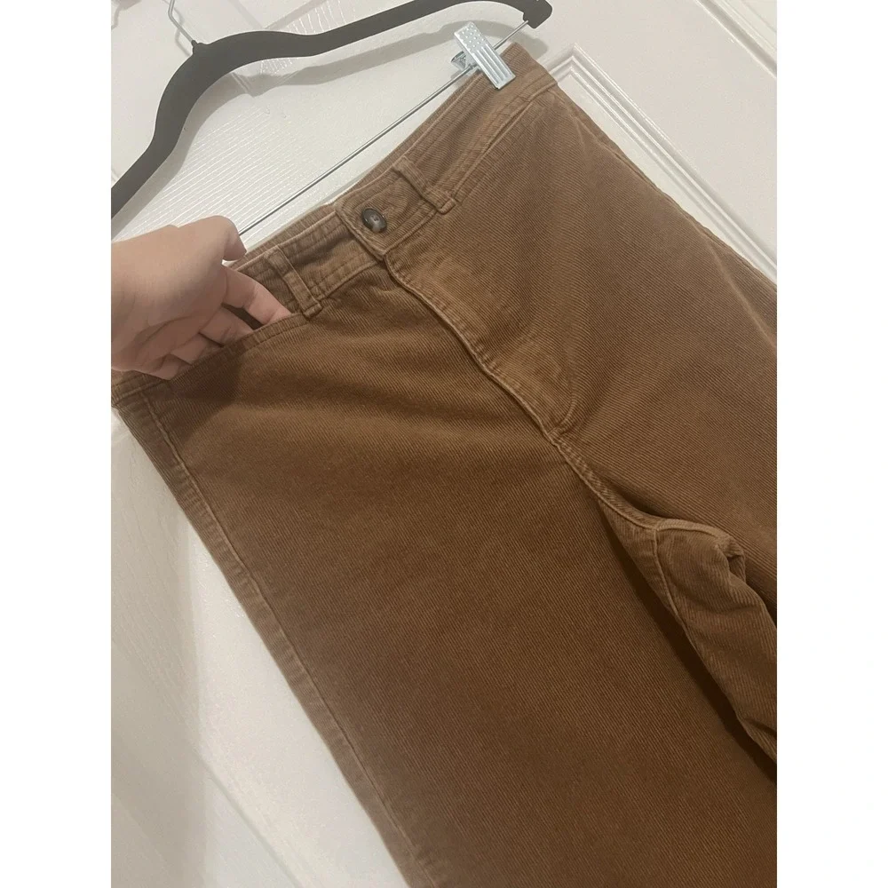 Everlane Womens Brown Corduroy Pants Size 6 High Rise Straight Leg Casual Fall - Picture 4 of 12